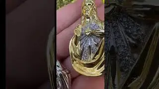 New 3D Iced Out Jesus Immaculate Heart Moissanite Solid 925 Sterling Silver Harlembling Pendant