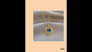Starry Pendant Necklace &ndash; Delicate Micro-Inlaid Zirconium, Titanium Chain, Unisex Jewelry for Wom...