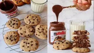 Chocolate Chip Nutella Cookies | How To Make Cookies Stuffed With Gooey Nutella