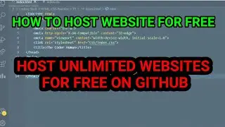 How to Host your Website on Github for Free! Host Unlimited Static Websites | HINDI Best Explanation