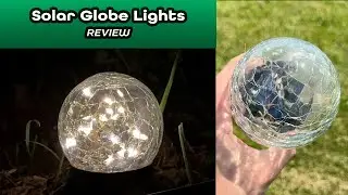 Solar Globe Lights Outdoor Waterproof-Solar Balls for Garden-Cracked Glass Review by JKIMK