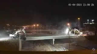Sinohydro Demolish of IC3-7 Bridge in one day, Kuwait