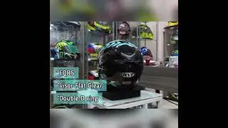KYT Falcon FR Flow Aqua Black white