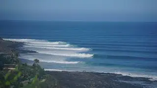 November swell Rolling into Raglan, New Zealand