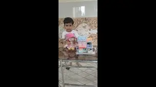Watch this adorable baby having fun while making a little house 🏠#cutebabygirl #housemaking