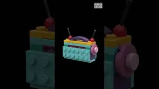 LEGO Boom Box Mini Build 🎶🔥  Retro Music Vibes  #Shorts #lego #retro