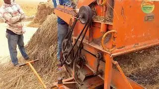 agriculture technology | rice threshing machine #technology