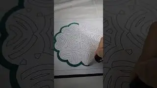 Color with me | Geometric Snowflakes Coloring Book #shorts