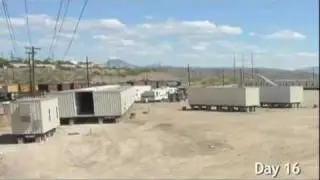 Time-lapse of Copper Mine Modular Man Camp Construction in Arizona