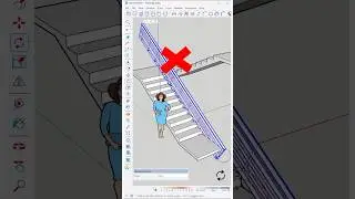 Learn how to create a handrail in SketchUp! #nicetower #sketchup #handrail