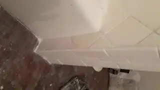Ceramic Tile (diamond pattern ) in bathroom
