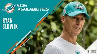 Outside Linebackers Coach Ryan Slowik meets with the media | Miami Dolphins