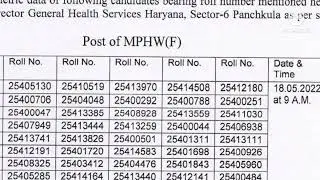 HSSC LATEST UPDATE. MPHW FEMALE KO JOINING KE LIYE BULAYA .MY FIRST  VIDEOS ON YOUTUBE.