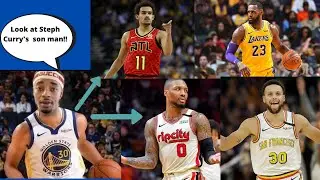 Flight reacts look at Steph Curry's son man! Moments