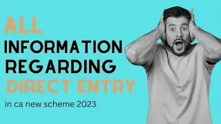 all information for ca inter direct entry students in icai new syllabus 2023