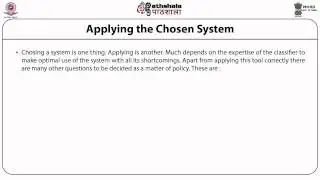 Choice of a Classification Scheme: General versus Special schemes_LIS P02 M15