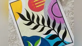 Minimalist Abstract Floral art (For beginners) #acrylic painting #abstract art #floral art.