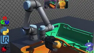 Universal Robot Sample in Webots with Python+OpenCV ( @cyberboticswebots   @UniversalRobotsVideo )