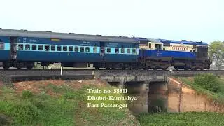 [IRFCA] 55811 Dhubri-Kamakhya Fast Passenger behind MLDT WDM3A