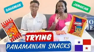 MUKBANG Jamaican & Bahamian try PANAMA SNACKS  🇵🇦 FOOD CHALLENGE #explore #mukbang #food 