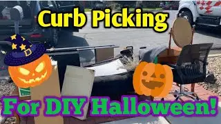 CURB PICKING! Roadside Freebies For Halloween DIY! Facebook Freebie Pages Are Intense!
