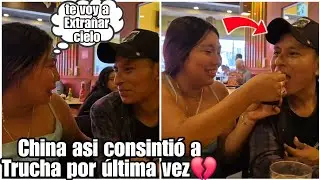 China hasta en la boca le dio comida a Trucha en su último video juntos|Te voy a extrañar Dijo