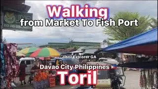 Walking from Market to FishPort Toril Davao City Philippines
