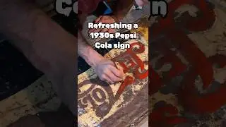 Refreshing a 1930s Pepsi Cola sign #collection #signscollection #signs #vintage #pepsi