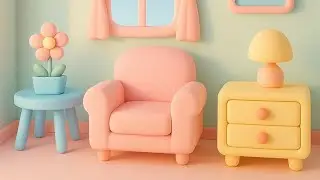 DIY Super Clay Craft ideas Miniature living room|