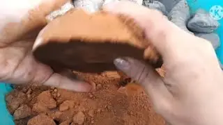 ASMR: white cement, reddirt cruncy pure cement dry crumbling &dusty @WowASMR-123#satisfying#dusty