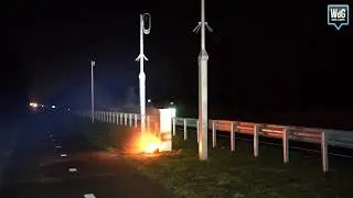 Trajectcontrole Kempenweg Weert in brand gestoken