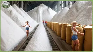How Million Tons of Sea Salt Are Made &ndash; Massive Sea Salt Farming & Processing In Factory