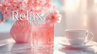 Gentle Spring Morning Relaxing Piano Music Peaceful Awakening and Pink Flower Bokeh