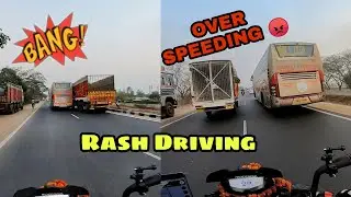 CRAZY VOLVO RASH DRIVING 😱😱 | Almost Crash Into TRUCK🚍💥💥🚚  | Ep. 4 ( Part II ) | Indian🇮🇳 GQ Ride