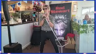 Pete Mccall as Rod Stewart at The Boathouse, Climping, Littlehampton