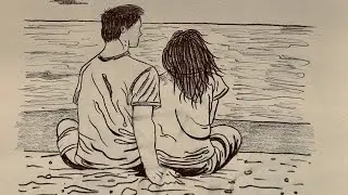 Escape to a romantic sunset beach.. #art #like #love #sunset #couple #video #viral #viralvideo 