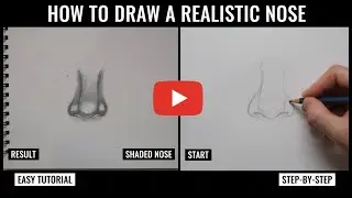 How to Draw a Realistic Nose Step by Step | Easy Nose Drawing Tutorial