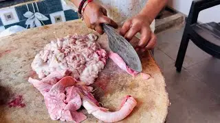 FRESH GOAT BOTI NET CUTTING SKILLS HD !! MAHESH MEAT CUTS !! MR FRESH MUTTON SHOP HYDERABAD VLOG !! 