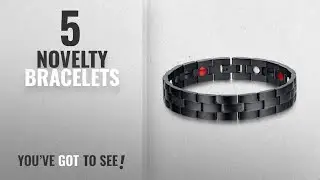 Top 10 Novelty Bracelets [2018]: Elegant Magnetic Therapy Bracelet Pain Relief for Arthritis Carpal