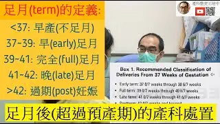 [生產][產科困擾詳解系列] 過期妊娠(超過預產期)的產科處置，是否要引產/催生? (version A)