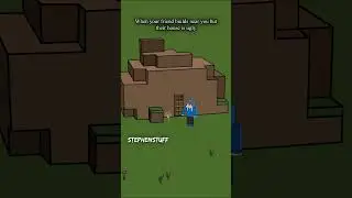 When your friend builds near you but their house is ugly #minecraft #animation