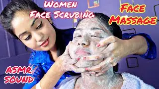 ASMR Women Face Scrubing | Face Massage | Face Cleaning and Face Massage | Moral Of ASMR