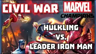 Marvel Champions LCG Civil War Expansion Hulkling Vs. Leader Iron Man