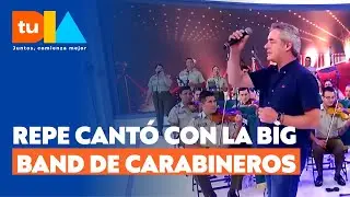 Repe se atrevi&oacute; y sin ensayo cant&oacute; con la Big Band de Carabineros de Chile  | Tu D&iacute;a | Canal 13
