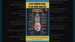 International awards received by PM Modi 👉List of State Honours given to PM #ytshort #shorts #pmmodi