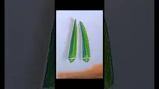 Ladyfinger drawing for beginner #shorts #drawing #ladyfinger #beginner #shortsvideo