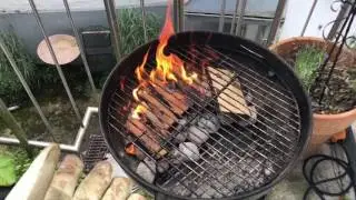 How to clean a Weber BBQ grill kettle grill clean out with fire burn it baby DIY