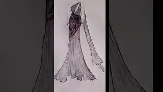 Beautiful designer dress sketch design step by step watch full video 