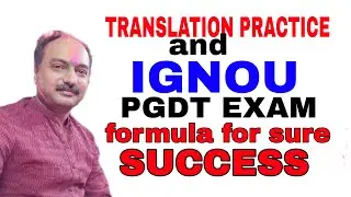 Translation practice and important chapters for PGDT Exam