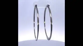 Ohrringe Creolen 45mm Edelstahl Stahlohrringe Kreolen Stahl T-Y